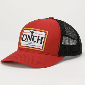 Men's Cinch Trading Company Trucker Cap - Red and Black