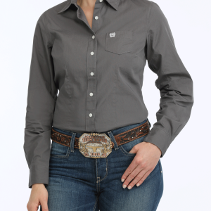 Women's Solid Arena Fit Button-Down Western Shirt