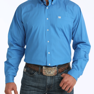 Men's Solid Classic Fit Button-Down Western Shirt