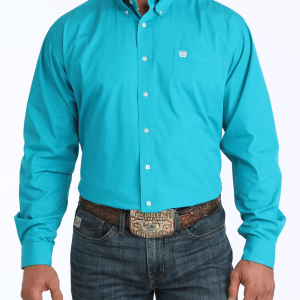 Men's Solid Classic Fit Button-Down Western Shirt