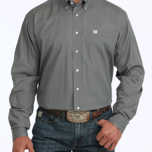 Men's Solid Classic Fit Button-Down Western Shirt