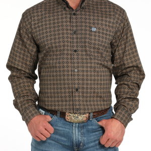 Men's Stretch Classic Fit Button-Down Western Shirt