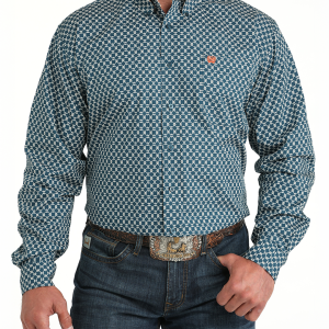 Men's Classic Fit Button-Down Western Shirt