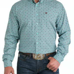 Men's Classic Fit Button-Down Western Shirt