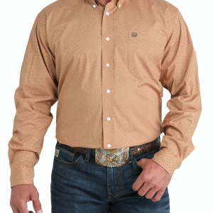 Men's Stretch Classic Fit Button-Down Western Shirt