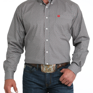 Men's Stretch Classic Fit Button-Down Western Shirt