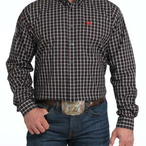 Men's Stretch Classic Fit Button-Down Western Shirt