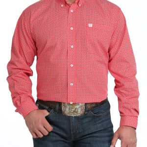 Men's Classic Fit Button-Down Western Shirt