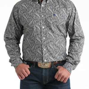 Men's Classic Fit Button-Down Western Shirt