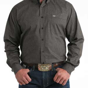 Men's Stretch Classic Fit Button-Down Western Shirt