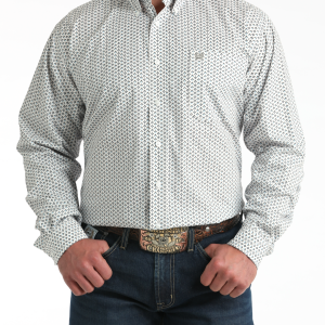 Men's Stretch Classic Fit Button-Down Western Shirt