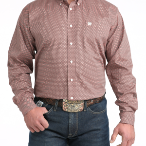 Men's Stretch Classic Fit Button-Down Western Shirt