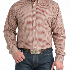 Men's Stretch Classic Fit Button-Down Western Shirt