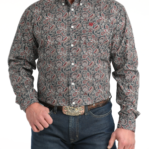 Men's Classic Fit Button-Down Western Shirt