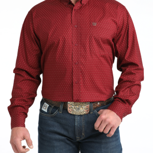 Men's Stretch Classic Fit Button-Down Western Shirt