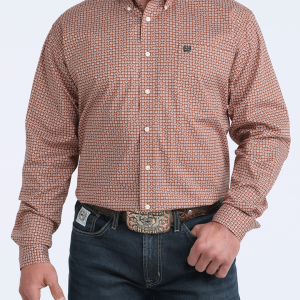 Men's Stretch Classic Fit Button-Down Western Shirt
