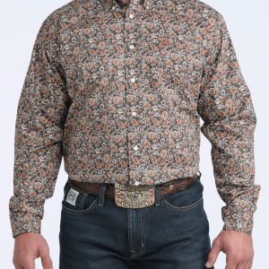 Men's Stretch Classic Fit Button-Down Western Shirt