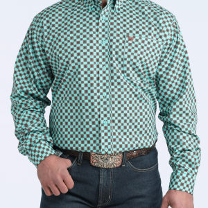 Men's Stretch Classic Fit Button-Down Western Shirt
