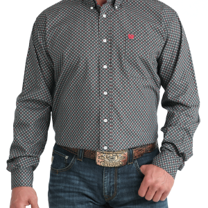 Men's Classic Fit Button-Down Western Shirt