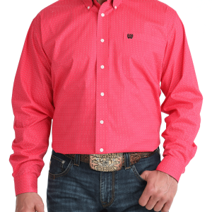 Men's Stretch Classic Fit Button-Down Western Shirt