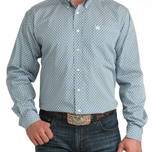 Men's Classic Fit Button-Down Western Shirt