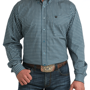 Men's Stretch Classic Fit Button-Down Western Shirt