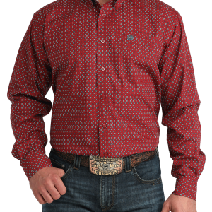 Men's Classic Fit Button-Down Western Shirt