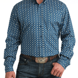 Men's Stretch Classic Fit Button-Down Western Shirt