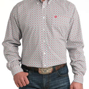 Men's Stretch Classic Fit Button-Down Western Shirt