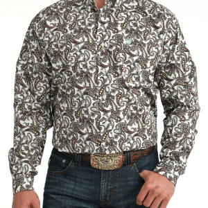 Men's Classic Fit Button-Down Western Shirt