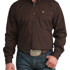 Men's Stretch Classic Fit Button-Down Western Shirt