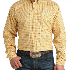 Men's Stretch Classic Fit Button-Down Western Shirt