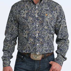 Men's Classic Fit Button-Down Western Shirt