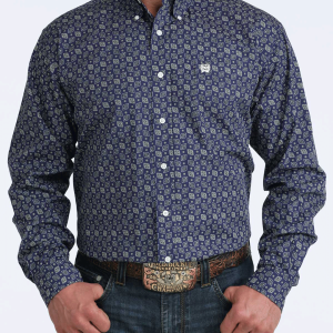 Men's Classic Fit Button-Down Western Shirt