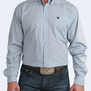 Men's Classic Fit Button-Down Western Shirt