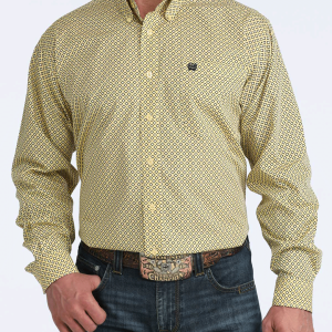 Men's Classic Fit Button-Down Western Shirt