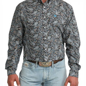 Men's Classic Fit Button-Down Western Shirt
