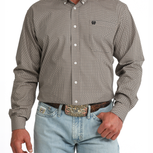 Men's Classic Fit Button-Down Western Shirt