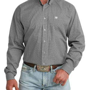 Men's Stretch Classic Fit Button-Down Western Shirt