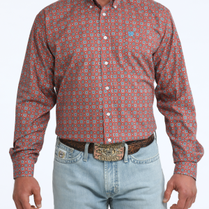 Men's Stretch Classic Fit Button-Down Western Shirt