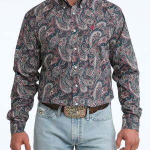 Men's Classic Fit Button-Down Western Shirt
