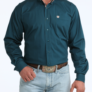 Men's Stretch Classic Fit Button-Down Western Shirt