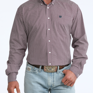 Men's Stretch Classic Fit Button-Down Western Shirt