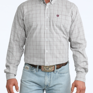 Men's Stretch Classic Fit Button-Down Western Shirt