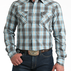 Men's Modern Fit Snap Front Western Shirt