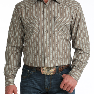 Men's Modern Fit Snap Front Western Shirt
