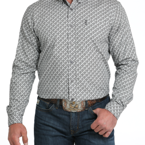 Men's Modern Fit Button-Down Western Shirt