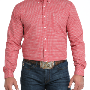 Men's Modern Fit Button-Down Western Shirt