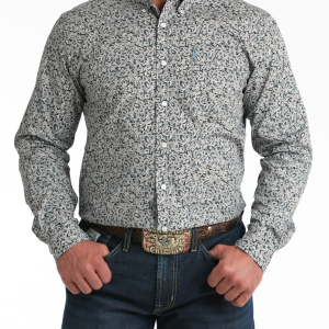 Men's Modern Fit Button-Down Western Shirt