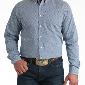 Men's Modern Fit Button-Down Western Shirt